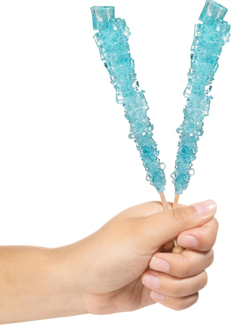 Candy Envy Light Blue Rock Candy Sugar Sticks - Cotton Candy Flavor - Image 2
